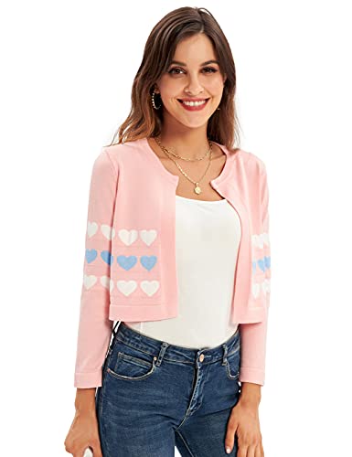 GRACE KARIN Donna Cardigan Corta con Due Tasche