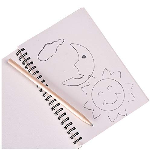 Spiral Sketch Book Large Notebook（Built-In Drawing Board） Kraft Cover Blank Sketch Pad Wirebound Sketching For Drawing Painting 8.5X11-Inch (1 Pack) 200 Pages, 100 Sheets #TOP6