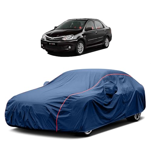 Image of Heavy-Duty Car Cover for Compatible with Toyota Etios (2010 to 2025 All Models) Deluxe Car Protection Cover ? Waterproof & UV-Resistant All-Season Exterior Protection