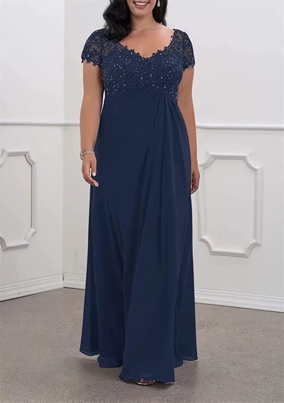 Mother of The Bride Dresses Lace Appliques Chiffon Wedding Guest Dresses for Women Beaded Formal Evening Gown3