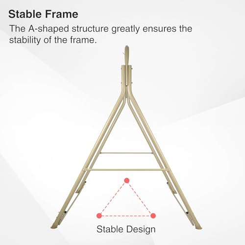 RedSwing Hammock Chair with Stand,Include Hanging Swing Chair,Heavy Duty Hammock Swing Chair with Stand for Adults Indoor Outdoor Patio Backyard, Max Load 330 Lbs - Thumbnail 3