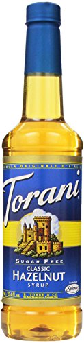 Torani Sugar Free Syrup, Classic Hazelnut, 25.4 Ounce (Pack of 1)