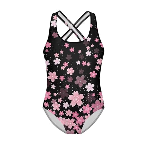 Image of JEOCODY Swimsuit for Girls One Piece Bathing Suit for Teens Crossback Hawaiian Beach Swimwear
