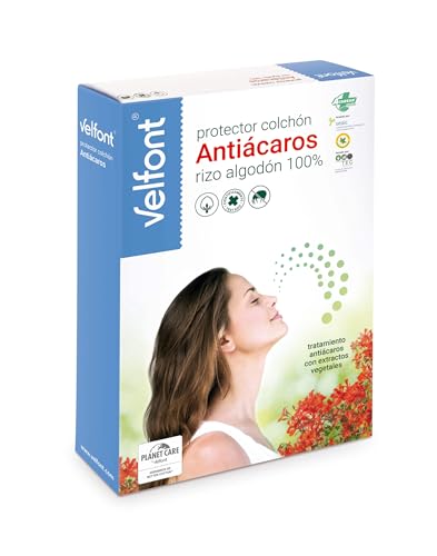 Protector de colchon antiacaros 160 impermeable Velfont blanco 2
