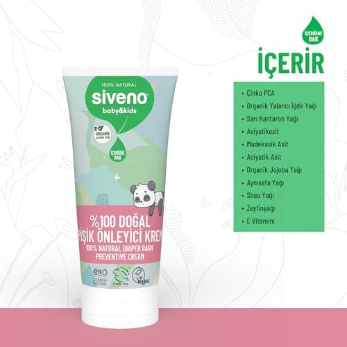 Siveno%100 Doğal Bebek Pişik Önleyici Jel Krem Çinko Hassas Hipoalerjenik Vegan Bakım Kremi 50 ml - Görsel 5