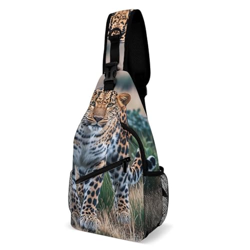 Bolsa de senderismo de leopardo a rayas para hombres y mujeres que buscan ergonomía