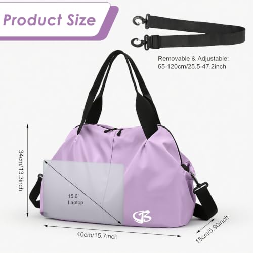 Image of PALAY Gym Tote Bag Sports Duffle Bag with Wet Compartment | Waterproof Oxford Cloth, Proper Size and Removable Strap for Travel, Swimming or Weekend Trips