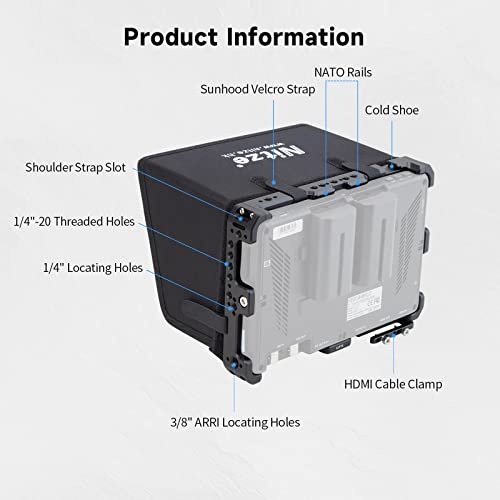 Nitze Lut7 Cage With Sunhood Built-In Nato Rails For Feelworld Lut7/Lut7 Pro/Lut7S/Lut7S Pro Monitor - Jtp2-Lut7S #TOP1