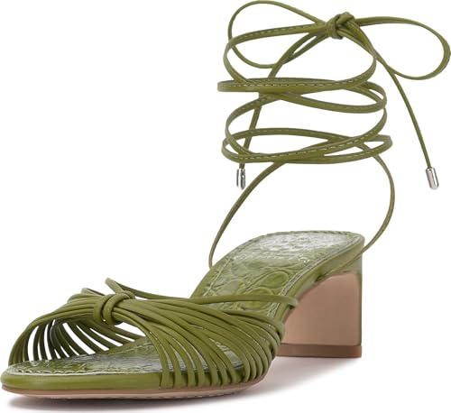 Image of Vince Camuto Lory Ankle Wrap Kitten Heel Sandals