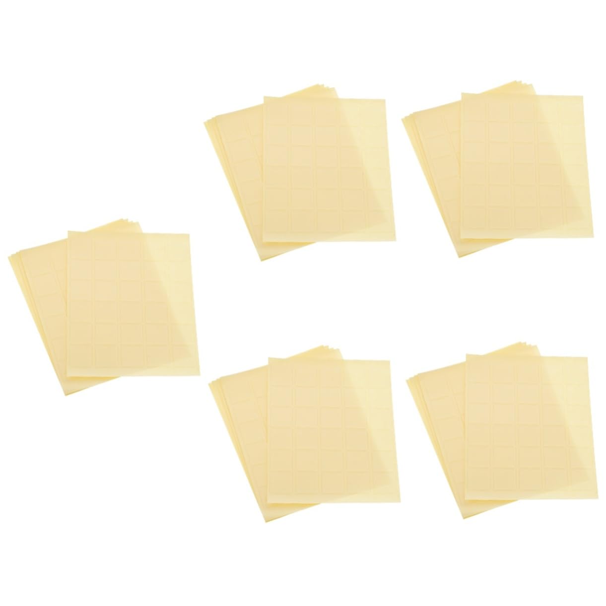 HOMSFOU 5 Set Etichette A Nastro Biadesivo Adesivo Trasparente Nastro Biadesivo Nastro Adesivo Trasparente 150 pezzi * 5
