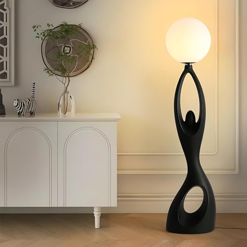 Image of Smartway Signora Modern LED Floor Lamp with E27 3-Color Bulb | Elegant Standing Lamp for Living Room & Bedroom Corner | Home Decor Lighting for Hotel & Office