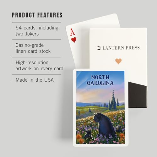 Lantern Press Naipes Póker 52 cartas Norte Carolina miniatura 3