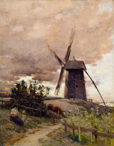 Impression d'affiches le moulin à vent de Jean charles Cazin Toile 60x90cm