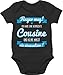 Produktbild Shirtracer Baby Body Junge Mädchen - Statement Sprüche Baby - Ich Habe eine verrückte Cousine blau - 6/12 Monate - Schwarz - Geschenke für die Cousine - BZ10