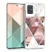 Produktbild kwmobile Hülle kompatibel mit Samsung Galaxy A51 - Handyhülle - Handy Case Glory Dreieck Muster Rosa Rosegold Weiß