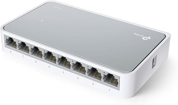 TP-Link TL-SF1008D 8-Port 10/100 Mbps Desktop Ethernet Switch/Hub, Ethernet Splitter, Plug & Play, no configuration required , White - 3