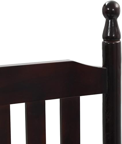 Miniatura 6 de Mecedora con asiento curvo sillas de patio de madera de álamo marrón. Sillas de balcón al aire libre Sillas para Comedor para playa, picnic, sala de