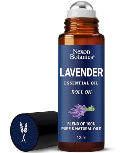 Lavender Essential Oil Roll-On 10 ml - Pure & Natural Blend, Prediluted Roller for Calmness, Relaxation & Skin Care - Nexon Botanics