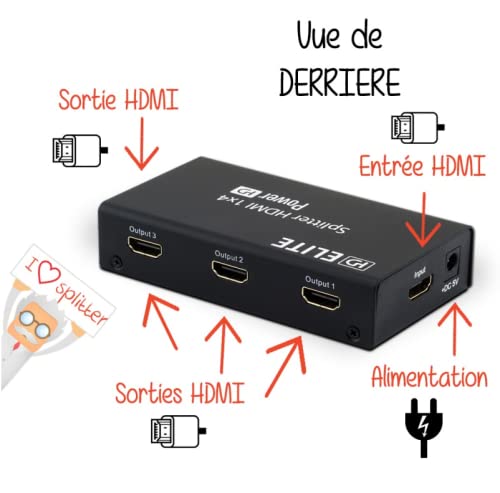 HDElite - Splitter HDMI 4 Ports 2.0 4K UltraHD