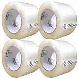 Packing Tape, 3 Inch X 110 Yard 2.6 Mil Crystal Clear Industrial Plus Tape by Uline, Pack of 4