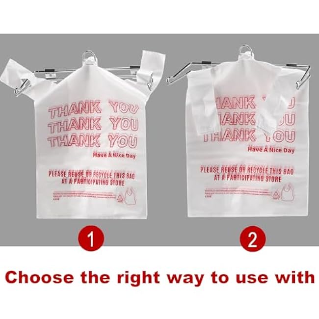 Lounsweer Chrome Plastic Grocery Bag Hanging Holder