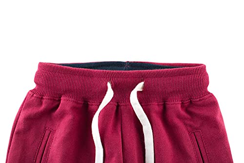 Fruitsunchen Toddler Boys Jogger Pants Dinosaur Splice Drawstring Elastic Sweatpants (1-Pack 2-Pack) (3T, Blue Red) #TOP3