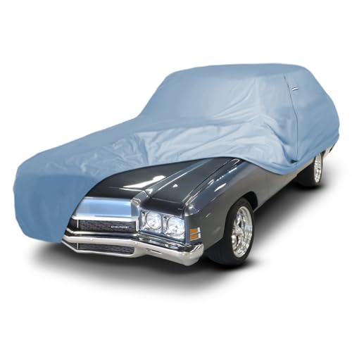 Image of iCarCover Premium Car Cover for 1969-1973 Chevy Kingswood Heavy Duty Waterproof All-Weather Automobiles Custom Fit Indoor Outdoor UV Snow Protection Covers with Straps and Bag
