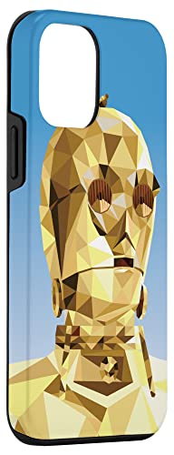 Coque iPhone 12 Mini Star Wars C-3PO anti-rayure motif géométrique bleu - 3