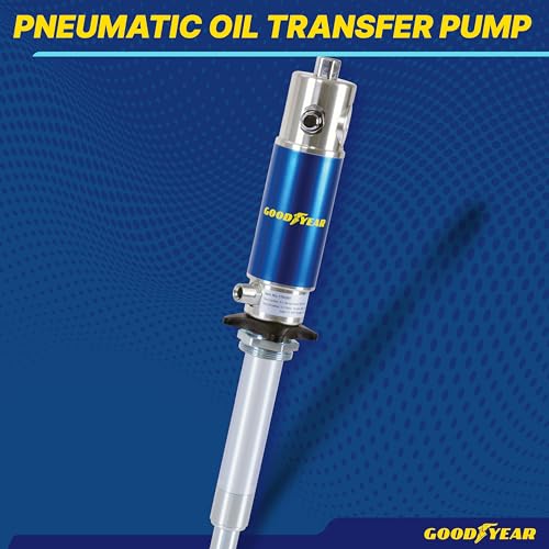Goodyear 1234 Oil Transfer Pump Air Operated Pneumatic 3.7Gpm / 14Lpm Pro Heavy Duty Double Action 5:1 Fast High Flow Rate thumb #1