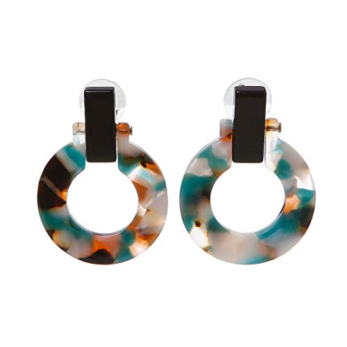Preisvergleich Produktbild SimpleLife Tropfen Ohrringe / Kreis Schildpatt Ohrstecker / Leopard Essigsäure Acryl Runde Creolen für Frauen