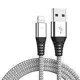 [2 Pack] iFlash 6Ft Charger Cable for Long 6 Feet iPhone Charger Cord, Data Sync Fast iPhone USB Charging Cable Cord Compatible with iPhone Xs MAX Case/XR/X/8/8 Plus/7/7 Plus/6/6s Plus/5s/5, Silver