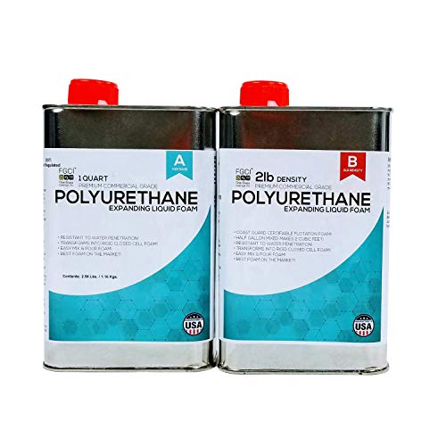 Polyurethane Expanding Liquid Foam 1/2 Gallon KIT, 2 LB Density Polyurethane Foam, Includes