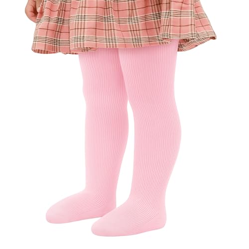 Image of Stelle Toddler Girls Tights Baby Cable Knit Stockings Thick Cotton Legging | Thick Cotton Legging, Winter Warm Pantyhose, Footed, Thermal, Ribbed, Sweater Panty Hose, Under Dress, 3 Pairs, 12-18 Months