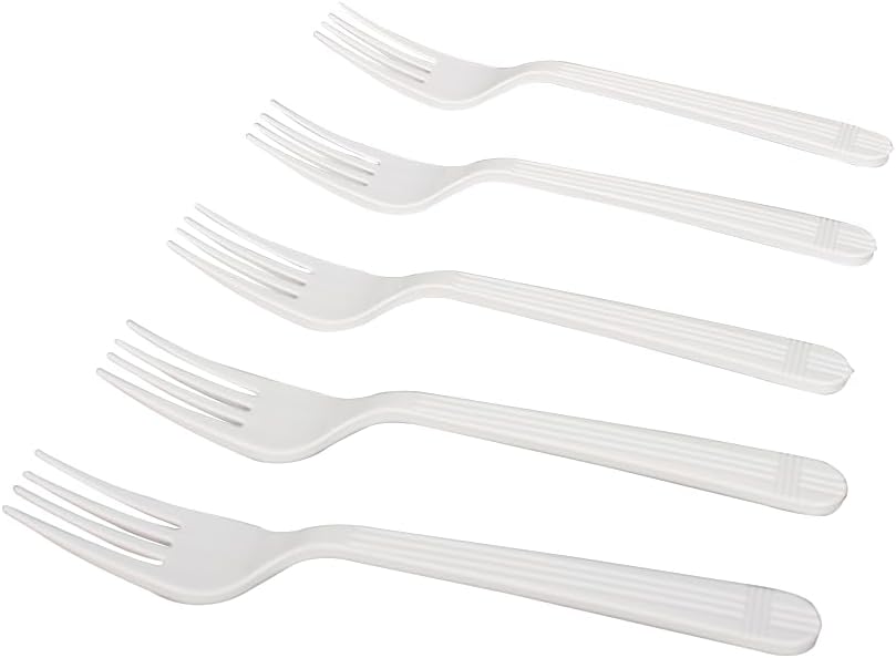 Karat U2060W PP Premium Extra Heavy Weight Forks - White (Case of 1000)