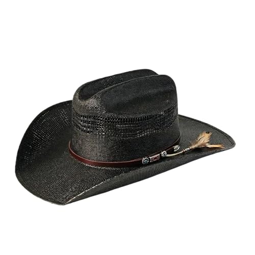 Chapeau de paille cowboy femme pliable contre le soleil pour été et rodeo