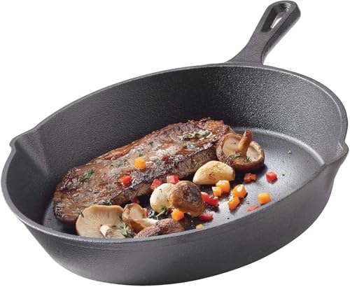 Homero 8‑Inch Pre‑Seasoned Cast Iron Frying Pan – Durable, Oven‑S...