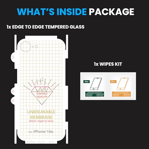 Image of ArmourPro Matte Back Screen Protector for iPhone 16e, Premium Ultra Thin TPU Back Membrane Guard, Anti-Glare, Bubble-Free, Edge to Edge Coverage, Fingerprint Friendly | 1 Pack