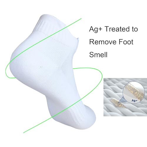 Image of Womens Anti Odor Breathable Moisture Wicking Sports Cotton Low Cut /Quarter Crew Socks for Athletes Foot