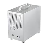 Junterone Micro-ITX Case PC Case SKTC A17 SGCC Computer Case Support Micro-ITX Mini PC Silver