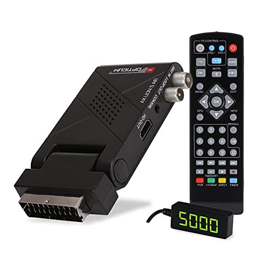 RED OPTICUM AX Lion 5 AIR DVB-T2-mottagare PVR I DVB-T2 HD-mottagare med inspelningsfunktion - extern IR-sensor med LED-skärm - SCART / HDMI-anslutning -