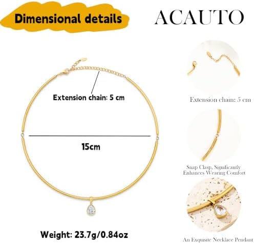 Gold Collar Necklace for Women,18K Gold Plated Neck Cuff Choker Necklace - 4