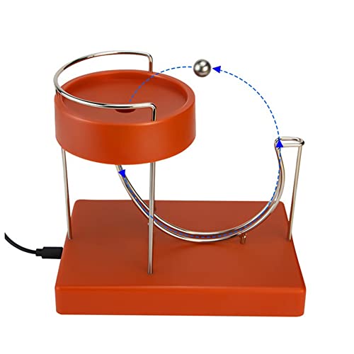 sunroot Kinetic Art Movement Machine Kinetic Art Motion Inertial Metal Automatic Jumping Table Toy Orange Red