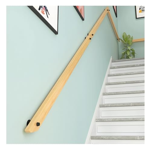 Rambarde en bois pour escalier kit de main courante murale modulable de 30 cm à 3,6 m - 2