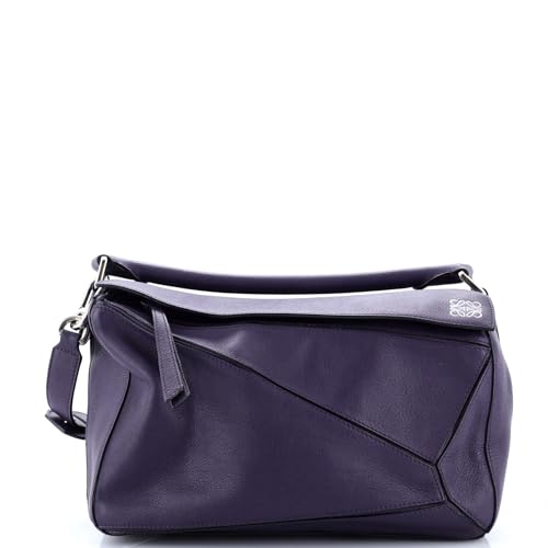Loewe, Pre-Loved Puzzle Bag Leather Medium, Purple