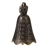 OFFSCH 復古青製ミニベル な鈴音 呼び鈴風鈴 ドアベル ウチャイム 結婚式や犬訓練に適用 インテリア装飾と集中力維持に