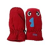  KERDEJAR Guantes, 2-5 años Manopla de bebé Invierno Niños Niños Niñas Guantes cálidos al Aire Libre Impermeables a Prueba de Viento Rojo