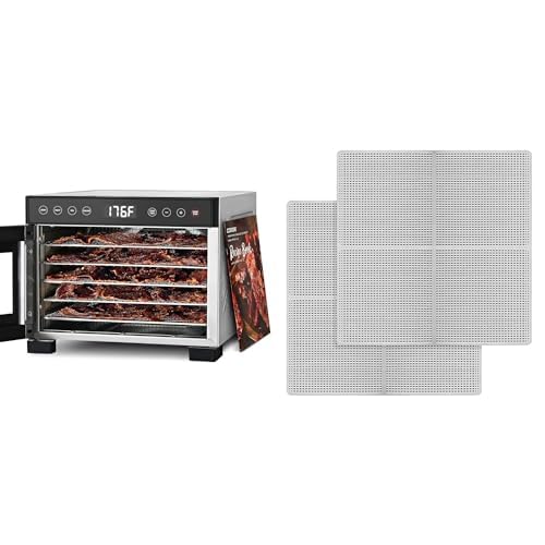 Image of COSORI 5 Trays Premium Stainless Steel Dehydrator & COSORI 2 Pack BPA-Free Mesh Screens