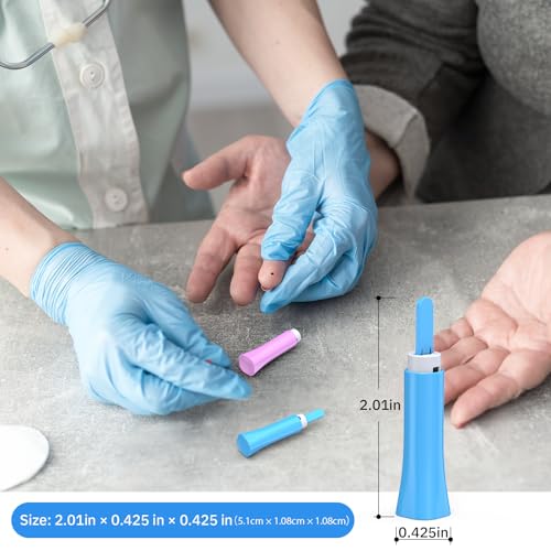 Linkfar Sicherheitslanzetten Lanzetten 30G 1,8mm Tiefe – 100 Stück sterile Einweglanzetten für Blutzuckermessgerät und diabetische Tests