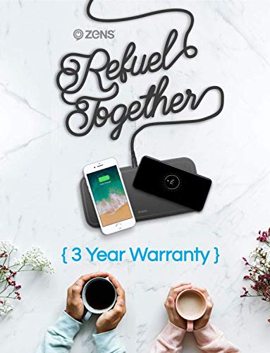 Zens Qi Tappetino di Ricarica Wireless Doppio