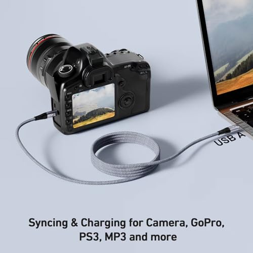 Txtcu Mini USB Cable 1M, USB 2.0 Type A to Mini B Cable Support Data Sync and Charging Lead Compatible with Hero 4/3, PS3 Controller, Dash Cam, SatNav, GPS Receiver, PDAs, Camera - Image 6